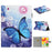 Pattern Printing Stand Leather Card Holder Case for iPad 10.2 (2021)/(2020)/(2019)/Air 10.5 inch (2019) - Blue Butterfly - 1