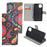 Pattern Printing PU Leather Wallet Stand Phone Shell for iPhone 12 - Colorful Flowers - 1