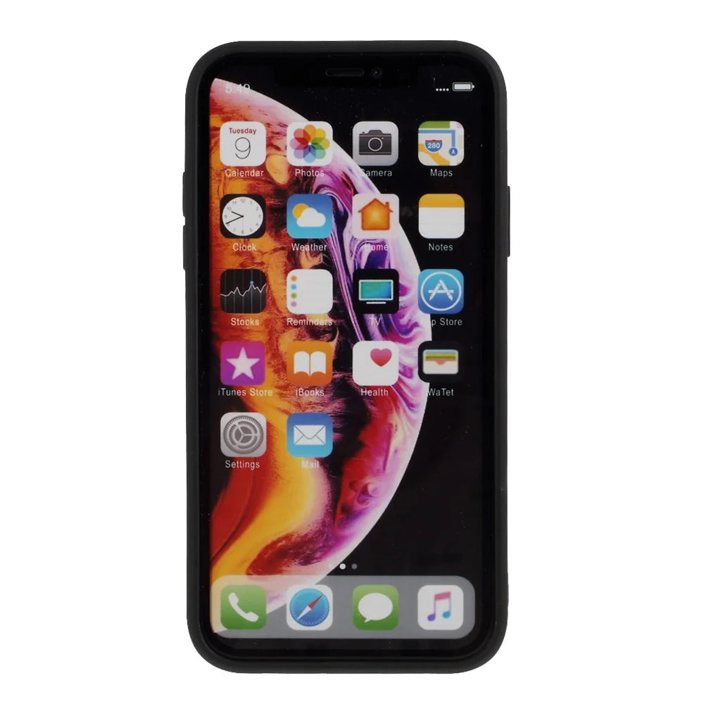 Matte Skin Soft Silicone Cell Phone Case for iPhone XR 6.1 inch - Black - 3