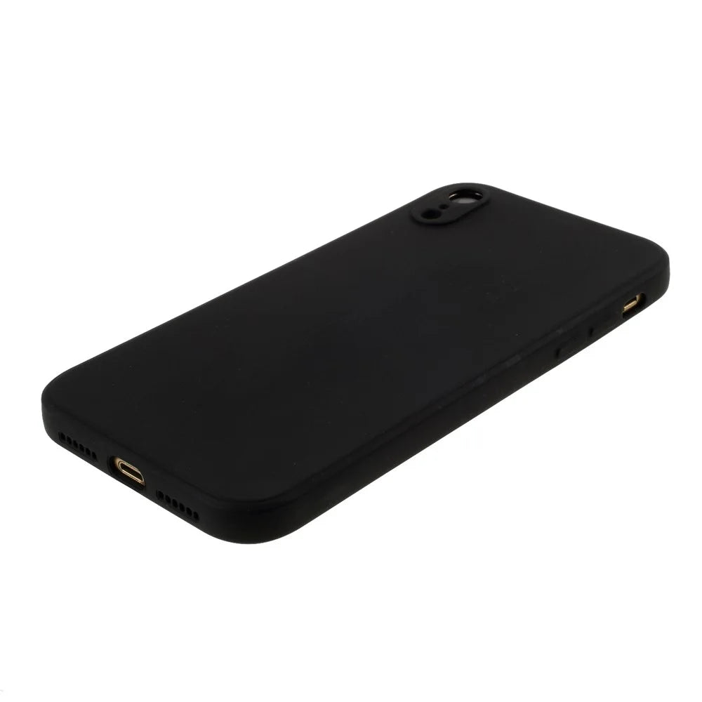 Matte Skin Soft Silicone Cell Phone Case for iPhone XR 6.1 inch - Black - 5