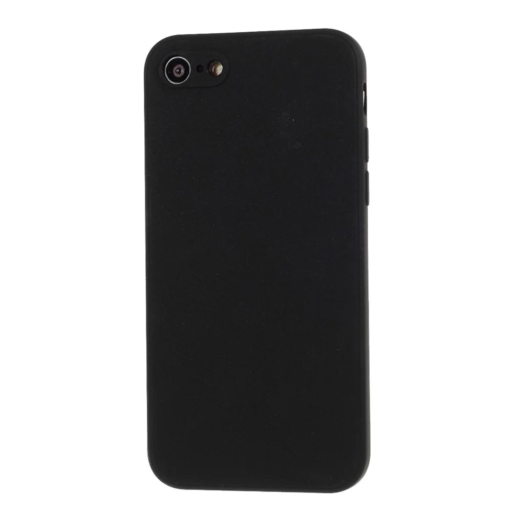 Pure Colour Matte Soft Silicone Phone Case for iPhone 7 / 8 / SE (2020) / SE (2022) - Black - 2