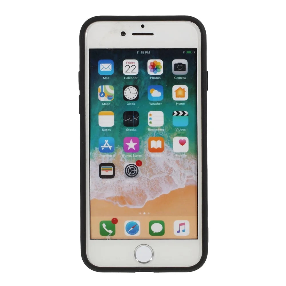 Pure Colour Matte Soft Silicone Phone Case for iPhone 7 / 8 / SE (2020) / SE (2022) - Black - 3