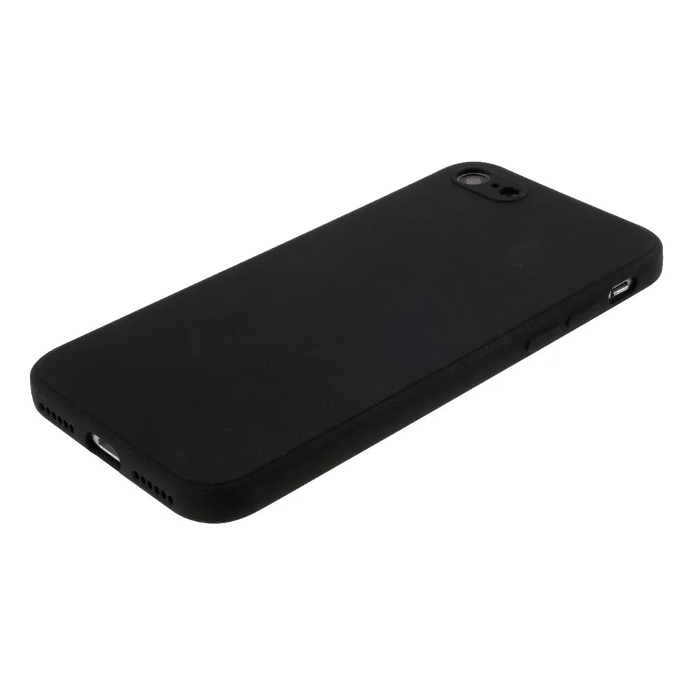 Pure Colour Matte Soft Silicone Phone Case for iPhone 7 / 8 / SE (2020) / SE (2022) - Black - 4