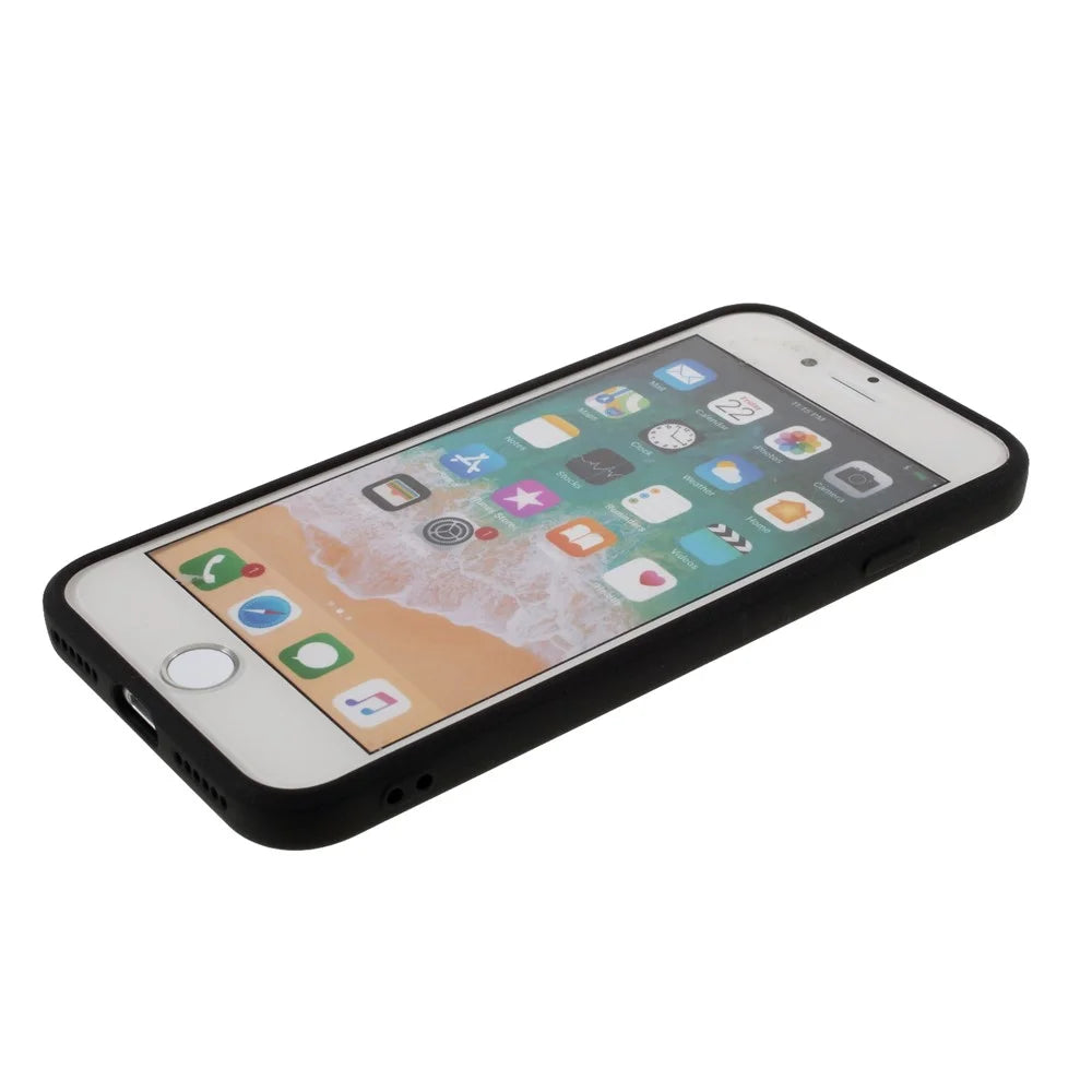 Pure Colour Matte Soft Silicone Phone Case for iPhone 7 / 8 / SE (2020) / SE (2022) - Black - 6