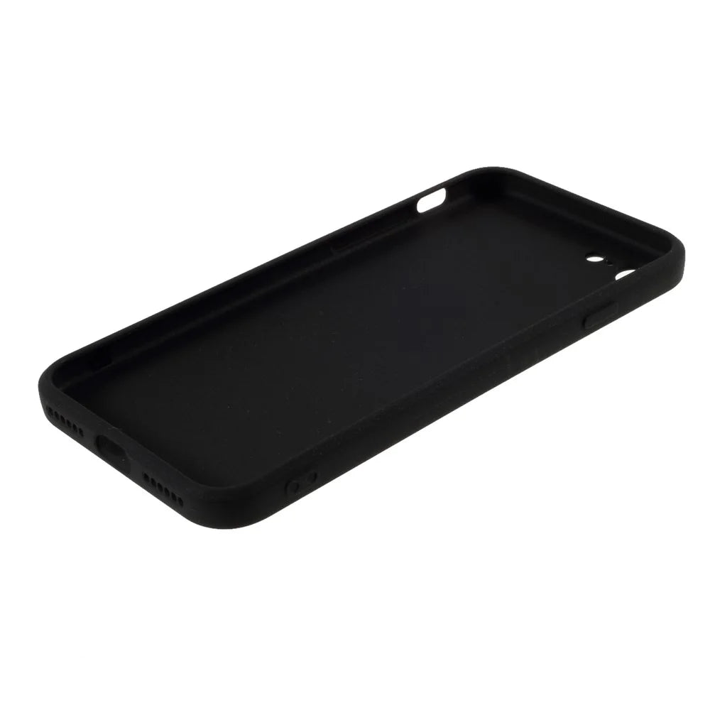 Pure Colour Matte Soft Silicone Phone Case for iPhone 7 / 8 / SE (2020) / SE (2022) - Black - 7