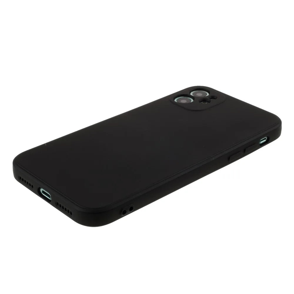 Pure Colour Matte Soft TPU Cover Phone Case for iPhone 11 6.1 inch - Black - 5