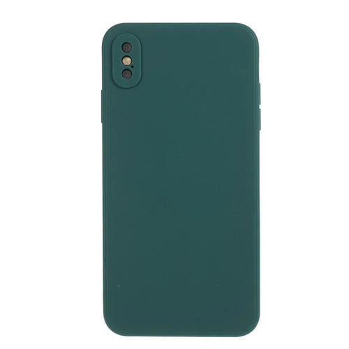 Matte Skin Soft Silicone Phone Case for iPhone XS / X 5.8-inch - Dark Green - 1
