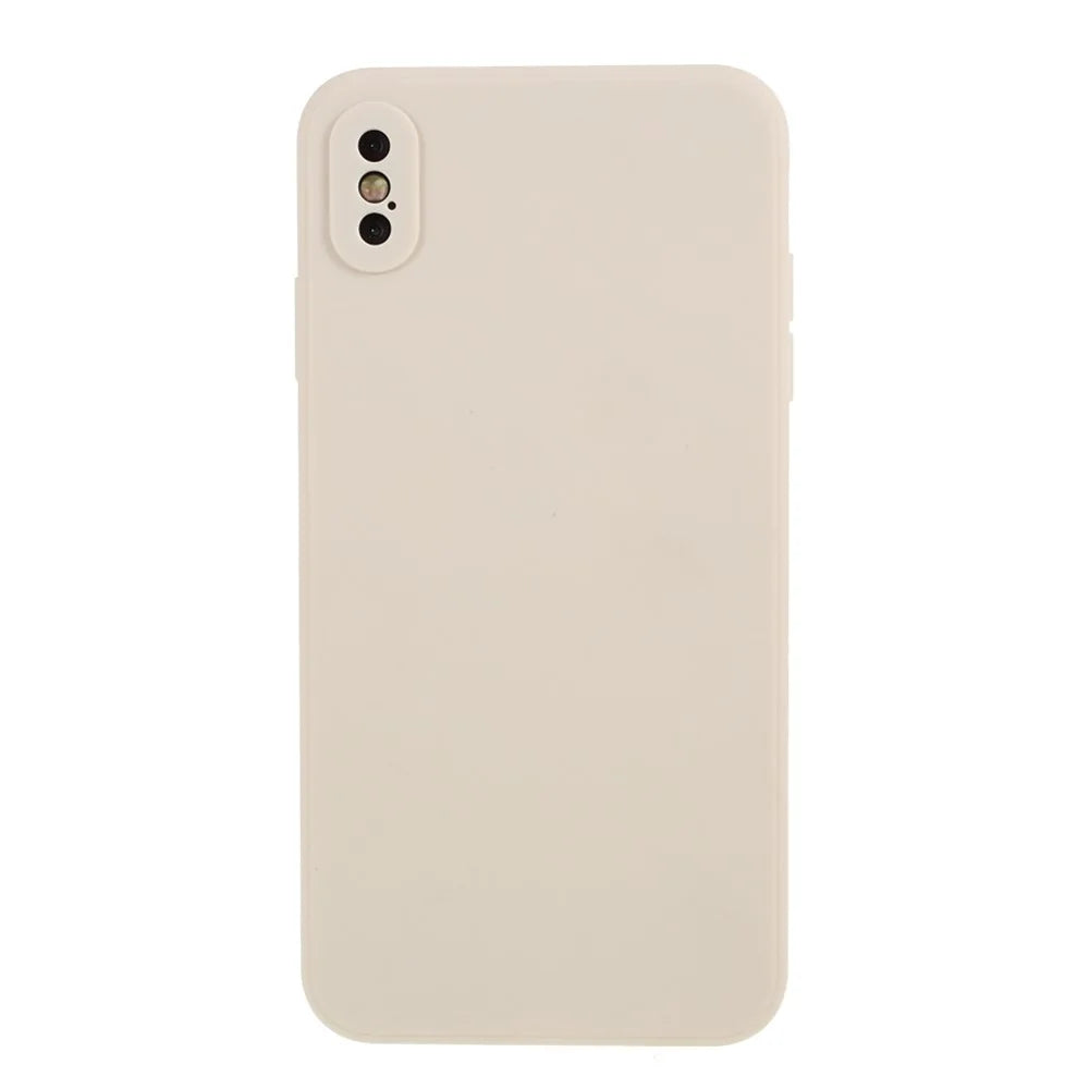 Matte Skin Soft Silicone Phone Case for iPhone XS Max 6.5-inch - Beige - 1