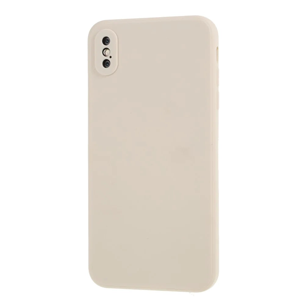 Matte Skin Soft Silicone Phone Case for iPhone XS Max 6.5-inch - Beige - 2