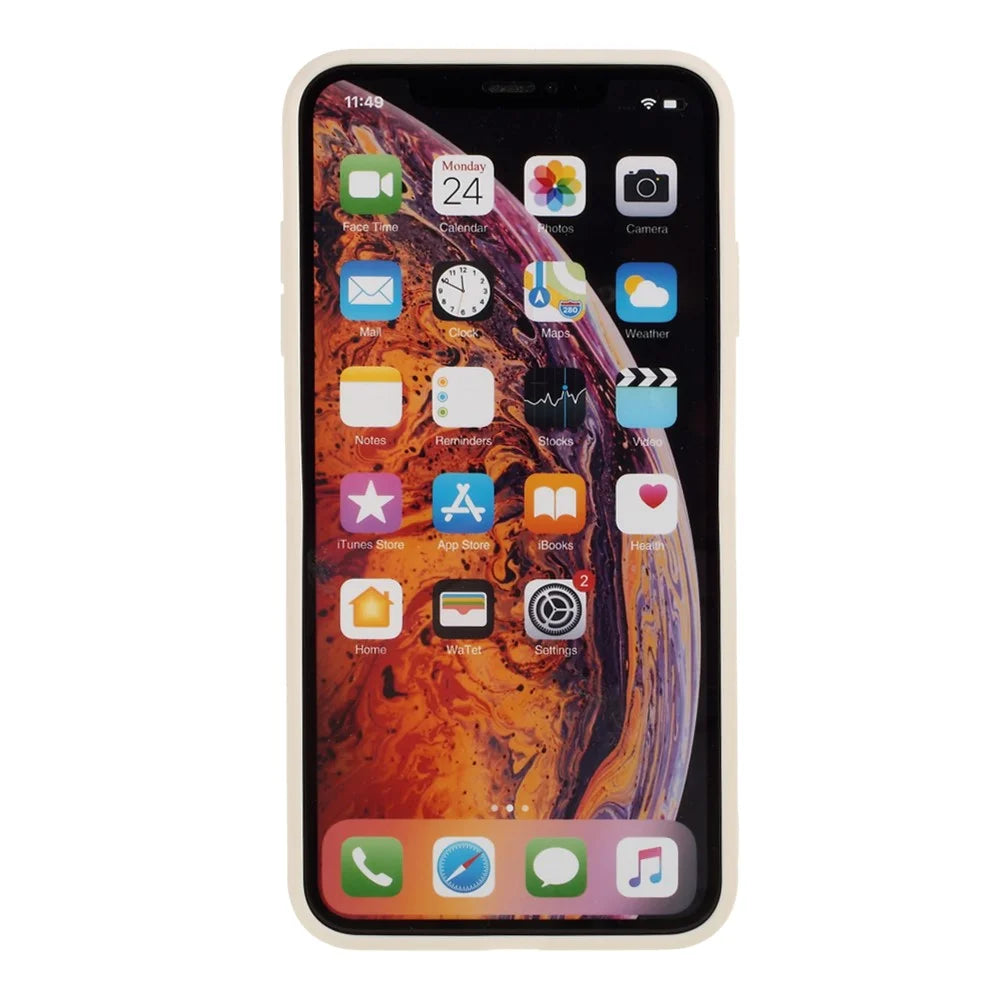 Matte Skin Soft Silicone Phone Case for iPhone XS Max 6.5-inch - Beige - 3