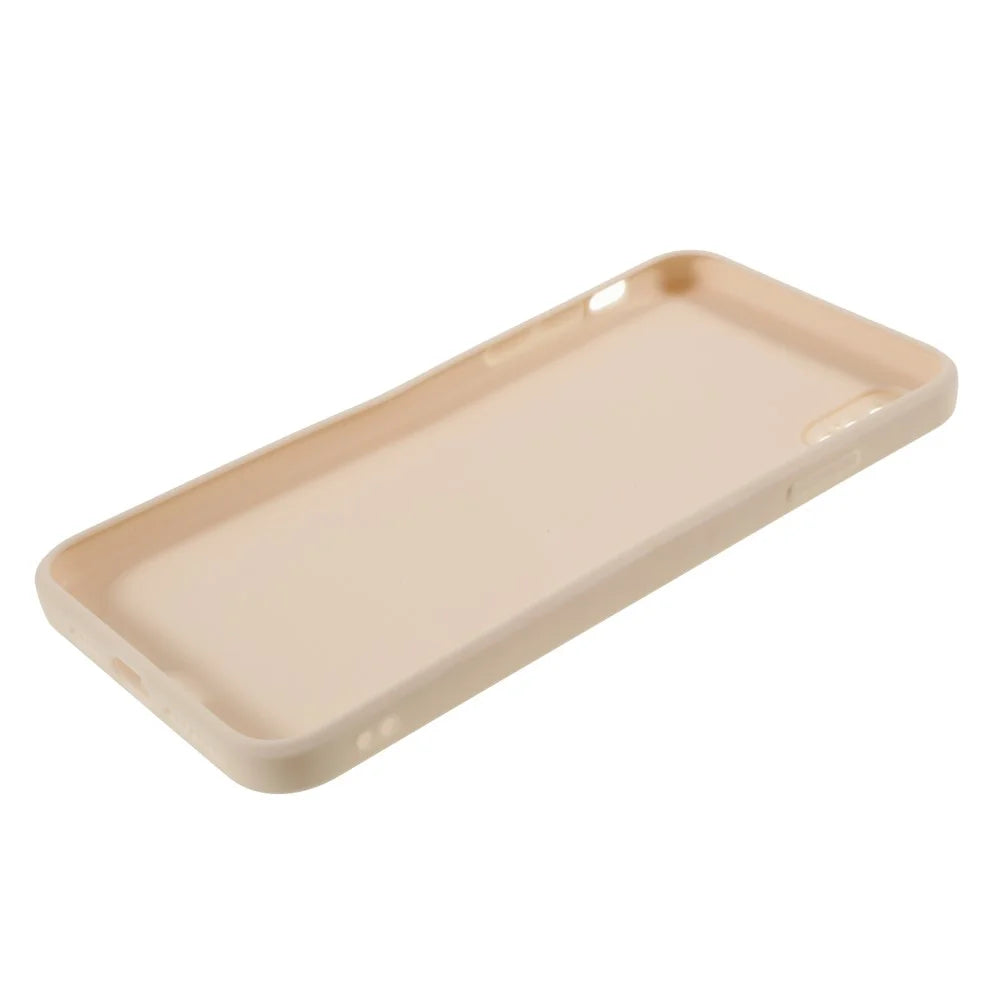 Matte Skin Soft Silicone Phone Case for iPhone XS Max 6.5-inch - Beige - 5