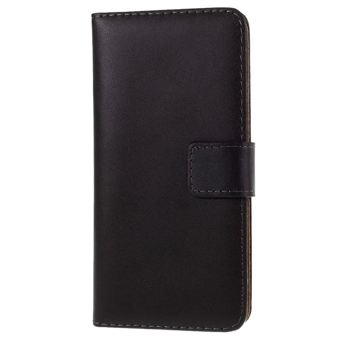 Drop-Resistant Split Leather with Stand Wallet Shell for iPhone 6/6s 4.7-inch Phone Accessory - Black - 2