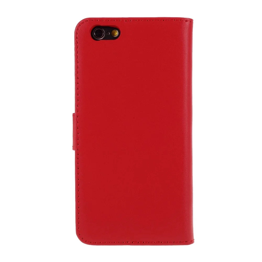 Split Leather with Wallet Cover for iPhone 6 Plus/6s Plus 5.5-inch - Red - 3