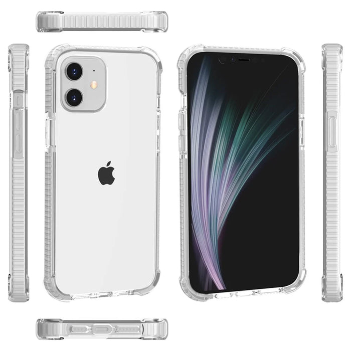 Air-Cushion Dropproof Acrylic + TPU Hybrid Case for iPhone 12 mini - White - 7