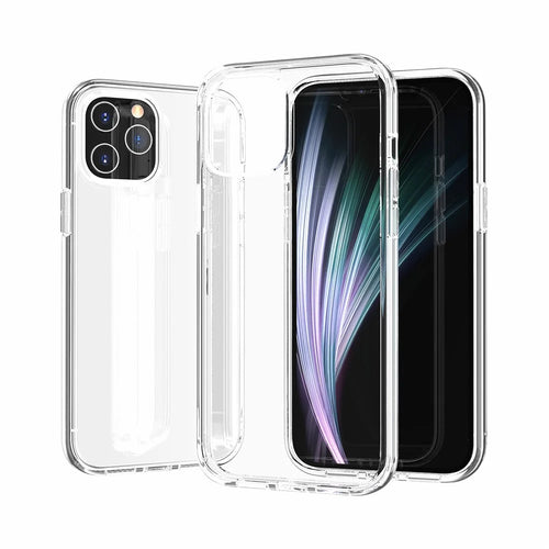 Anti-Fingerprint Clear PC+TPU Hybrid Phone Case for iPhone 12 mini - Transparent - 1