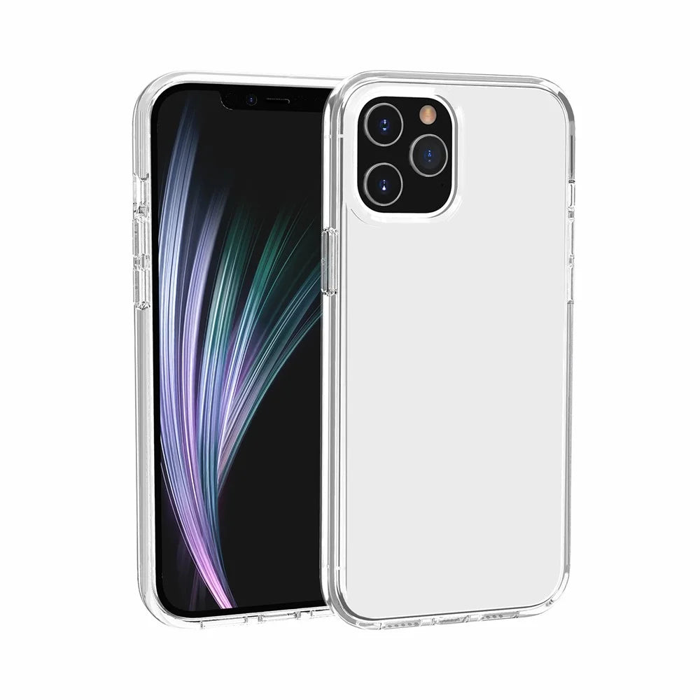 Anti-Fingerprint Clear PC+TPU Hybrid Phone Case for iPhone 12 mini - Transparent - 5