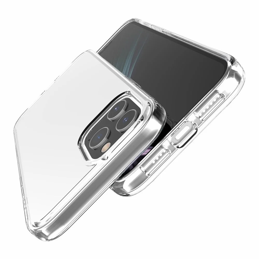 Anti-Fingerprint Clear PC+TPU Hybrid Phone Cover for iPhone 12 Pro Max 6.7 inch - Transparent - 7