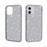For iPhone 12 6.1 inch Glittery Powder Clear Case Hard PC Soft TPU Shockproof Transparent Sparkly Cover - Grey - 2