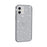 For iPhone 12 6.1 inch Glittery Powder Clear Case Hard PC Soft TPU Shockproof Transparent Sparkly Cover - Grey - 5