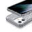 For iPhone 12 6.1 inch Glittery Powder Clear Case Hard PC Soft TPU Shockproof Transparent Sparkly Cover - Grey - 6