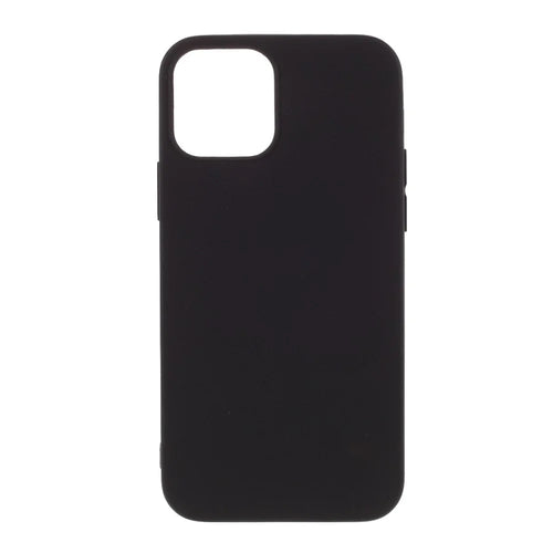 Solid Color Matte Soft TPU Protective Case for iPhone 12 Pro/12 - Black - 1
