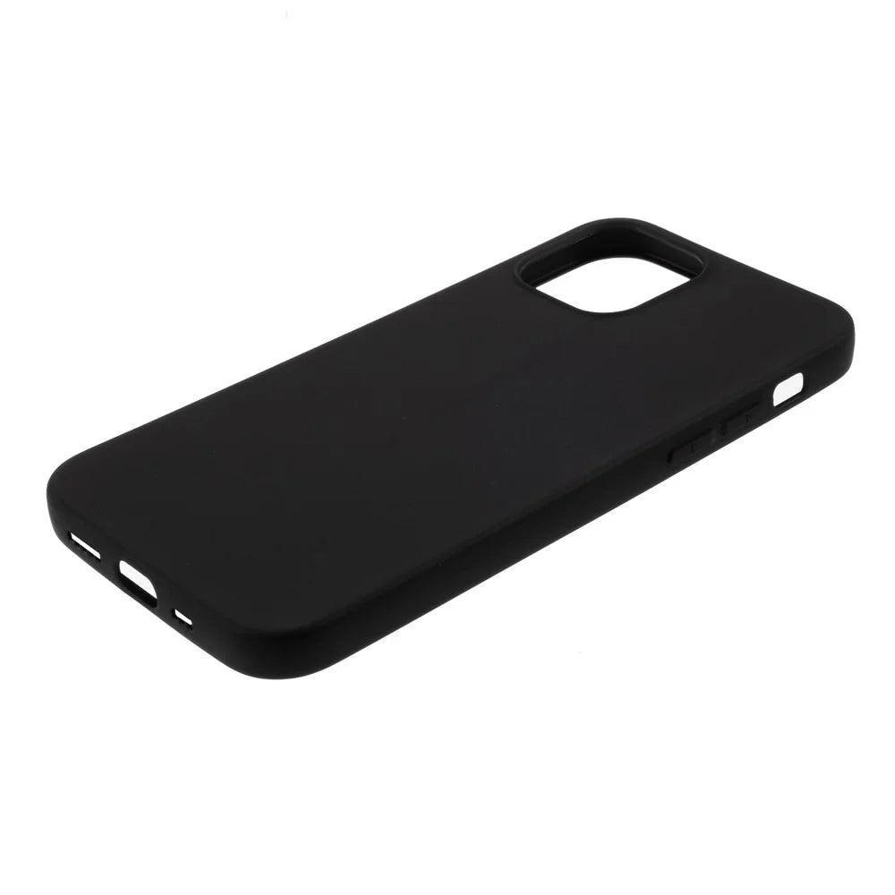 Solid Color Matte Soft TPU Protective Case for iPhone 12 Pro/12 - Black - 4