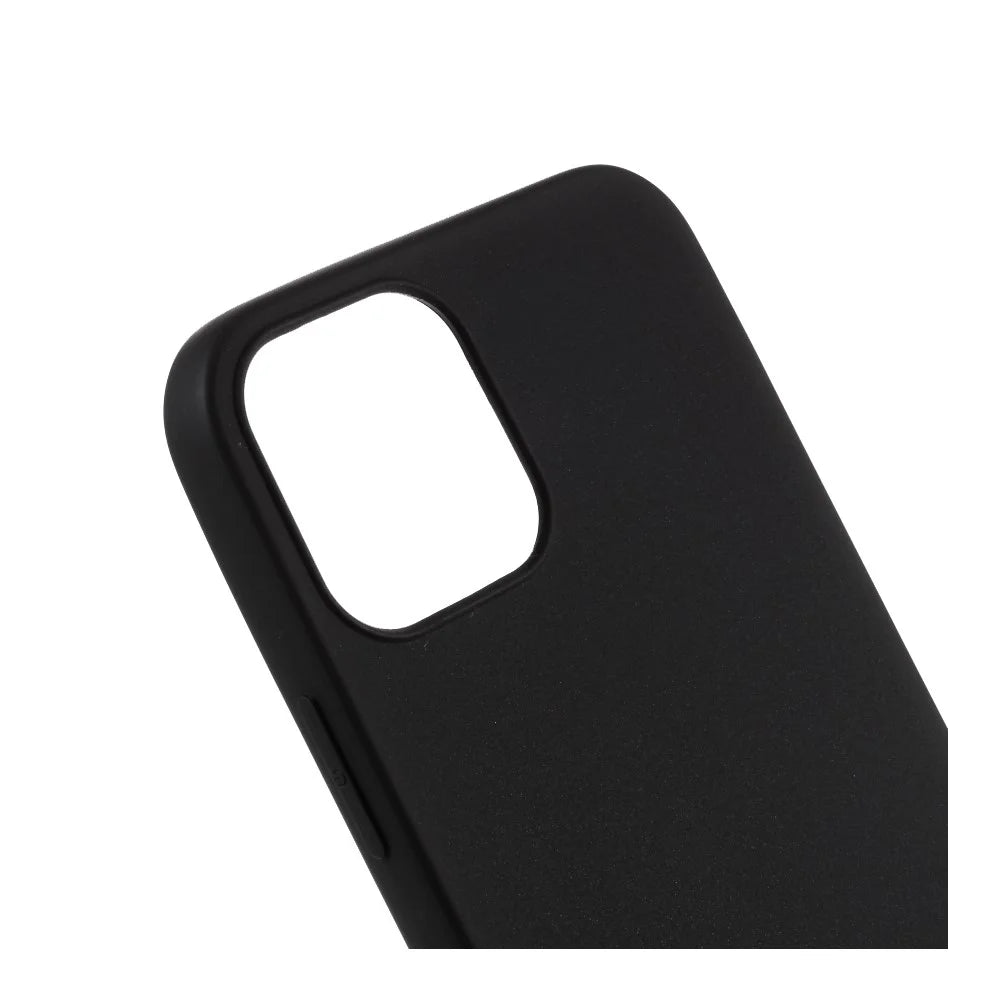 Solid Color Matte Soft TPU Protective Case for iPhone 12 Pro/12 - Black - 5