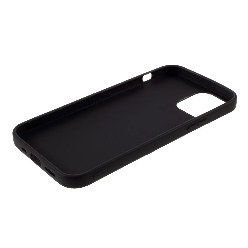 Solid Color Matte Soft TPU Protective Case for iPhone 12 Pro/12 - Black - 7