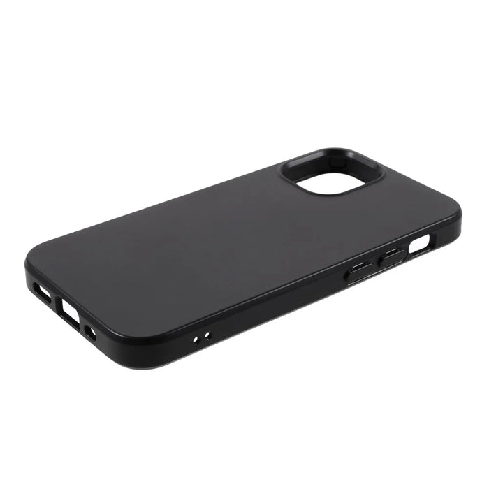 For iPhone 12 mini 5.4 inch Starry Sky Series Biodegradable Case Eco-Friendly Wheat Straw TPU Matte Phone Cover - Black - 5