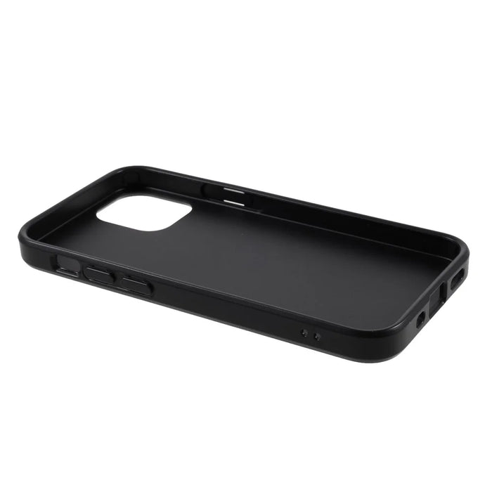 For iPhone 12 mini 5.4 inch Starry Sky Series Biodegradable Case Eco-Friendly Wheat Straw TPU Matte Phone Cover - Black - 6