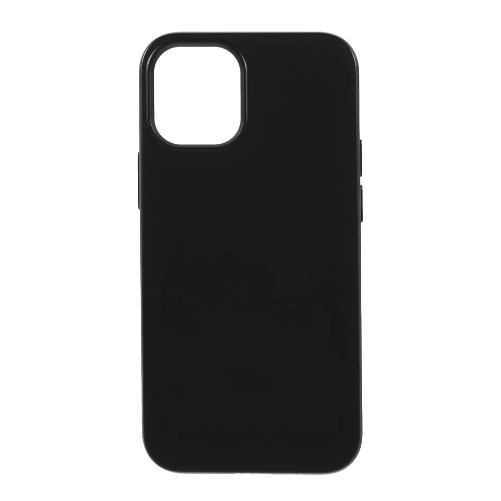 For iPhone 12 Pro / 12 6.1 inch Starry Sky Series Matte Phone Case Biodegradable Wheat Straw Style TPU Back Cover - Black - 1