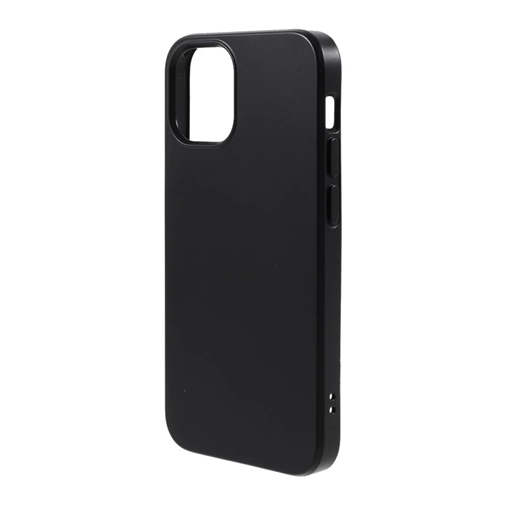 For iPhone 12 Pro / 12 6.1 inch Starry Sky Series Matte Phone Case Biodegradable Wheat Straw Style TPU Back Cover - Black - 2