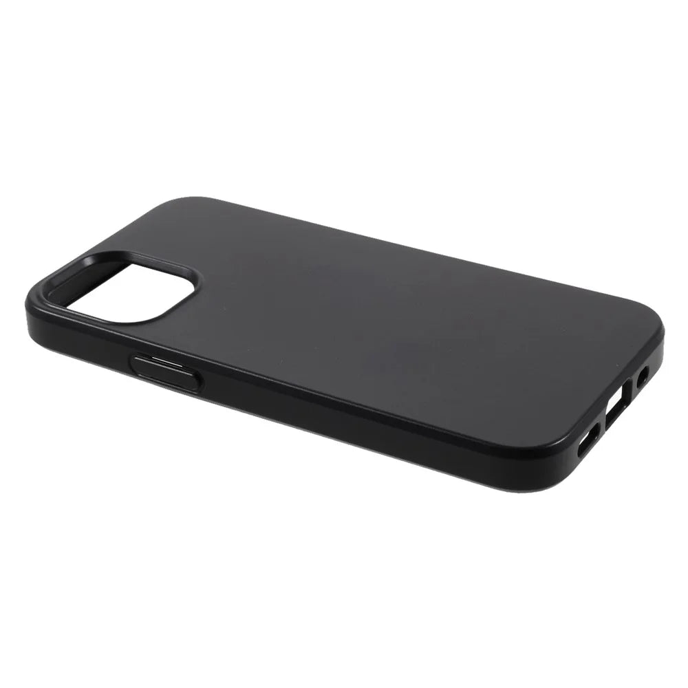 For iPhone 12 Pro / 12 6.1 inch Starry Sky Series Matte Phone Case Biodegradable Wheat Straw Style TPU Back Cover - Black - 4