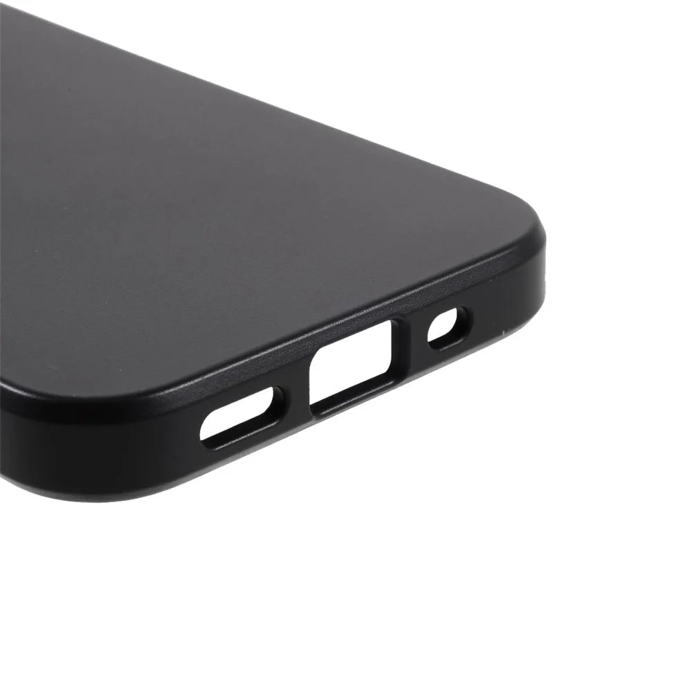 For iPhone 12 Pro / 12 6.1 inch Starry Sky Series Matte Phone Case Biodegradable Wheat Straw Style TPU Back Cover - Black - 7