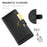 Multiple Card Slots Split Leather Phone Cover Case for iPhone 12 Pro Max 6.5-inch - Black - 2