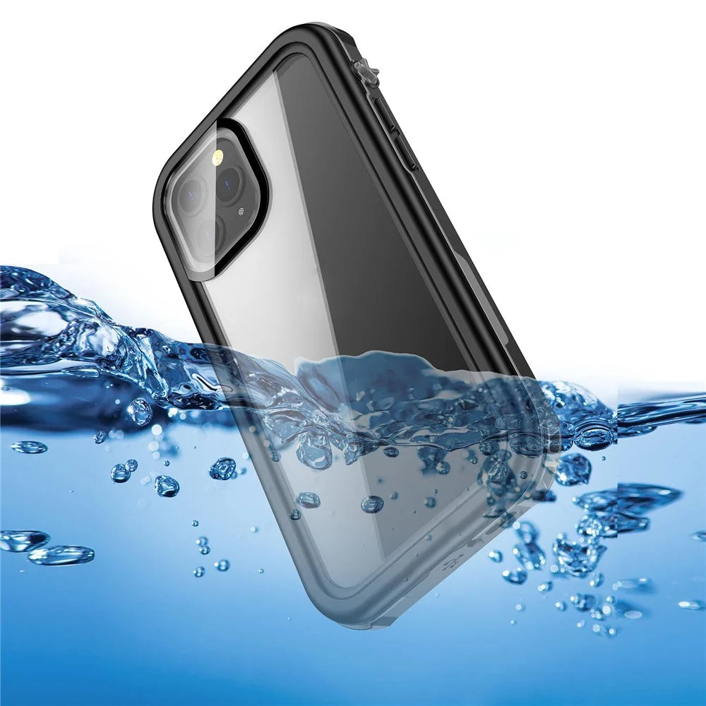 For iPhone 12 Pro Max 6.7 inch IP68 Waterproof Phone Case Shockproof Full Protection Phone Cover - 2