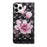 Light Spot Decor Patterned Leather Wallet Case for iPhone 12 mini - Pink Flowers - 3