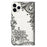 Light Spot Decor Pattern Printing Wallet Stand Leather Shell with Strap for iPhone 12 Pro/12 - Lace Flower - 3