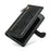 Zipper Pocket Leather Stand Case with Card Slots for iPhone 12 Pro Max 6.7 inch - Black - 5