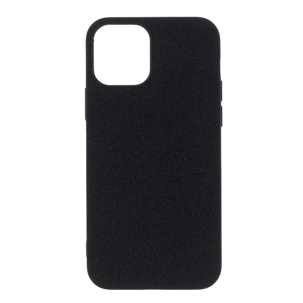 Double-sided Matte TPU Shell (3 Camera Lens Edition) for iPhone 12 Pro/12 - Black - 1