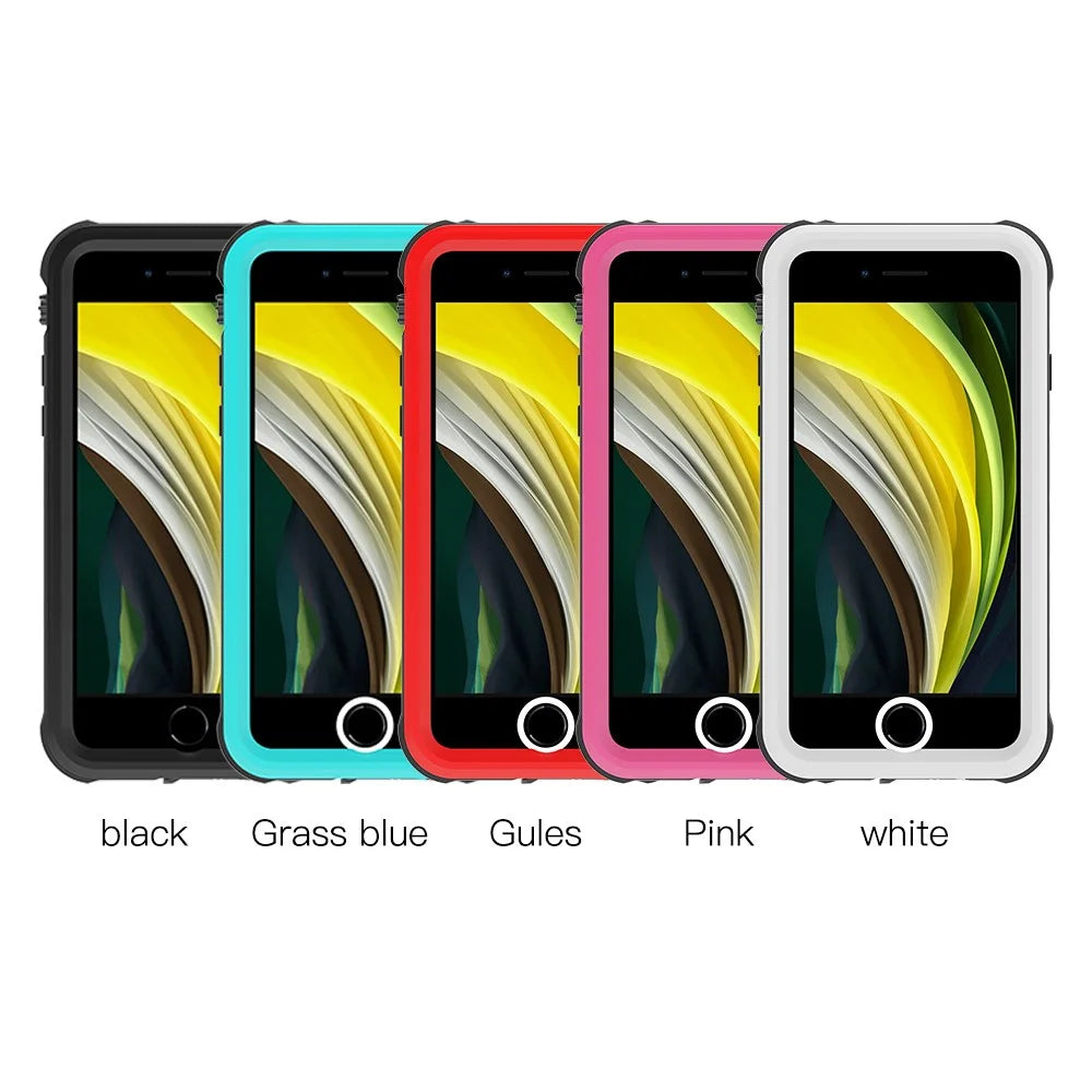 REDPEPPER IP68 Waterproof Case Drop-proof Dust-proof Phone Cover for iPhone SE (2020) / (2022) - Black - 4