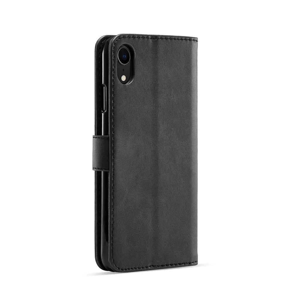 LC.IMEEKE Leather Wallet Case for iPhone XR 6.1 inch - Black - 3