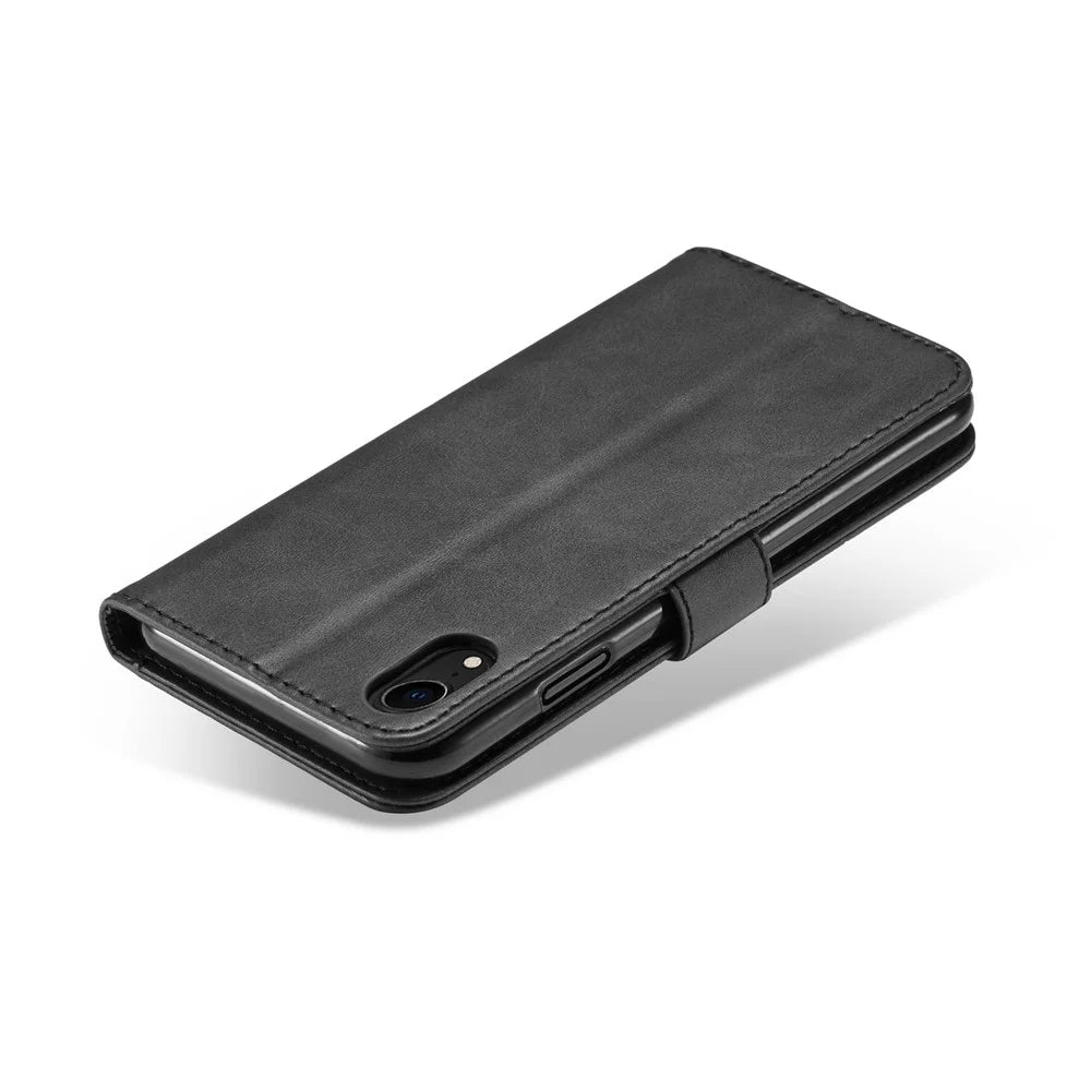 LC.IMEEKE Leather Wallet Case for iPhone XR 6.1 inch - Black - 5