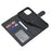 LC.IMEEKE Leather Wallet Stand Cover Cell Phone Shell for iPhone 12 mini - Black - 6