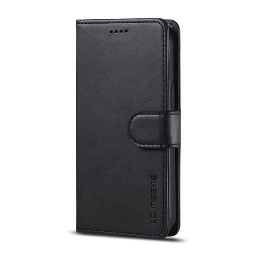 LC.IMEEKE Card Holder Leather Wallet Stand Cover Phone Case for iPhone 12 Pro 6.1 inch - Black - 2