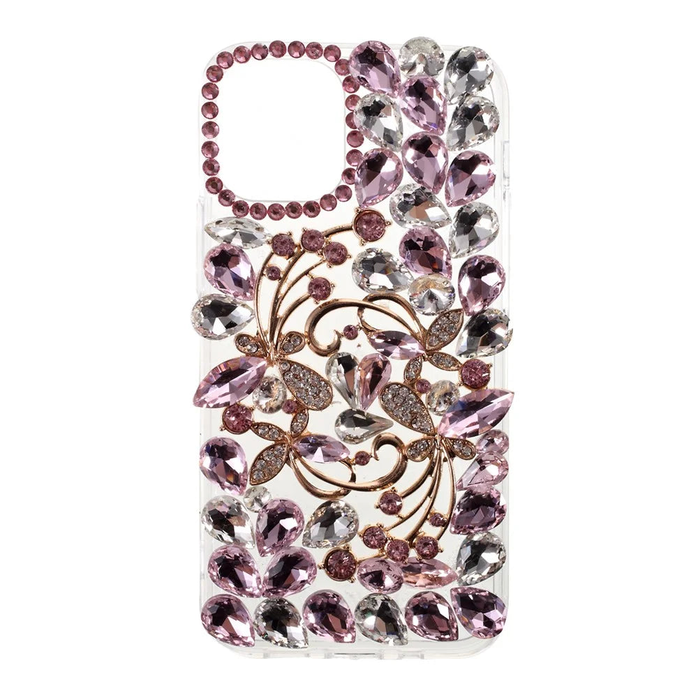 Rhinestone Decoration TPU Shell for iPhone 12 Pro Max 6.7 inch - Purple Rhinestone - 1