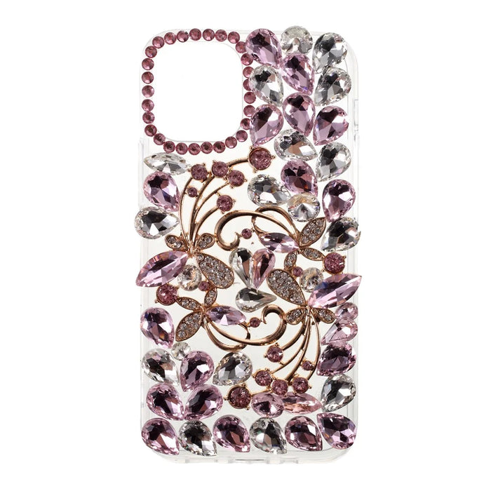 Rhinestone Decoration TPU Shell for iPhone 12 Pro Max 6.7 inch - Purple Rhinestone - 1