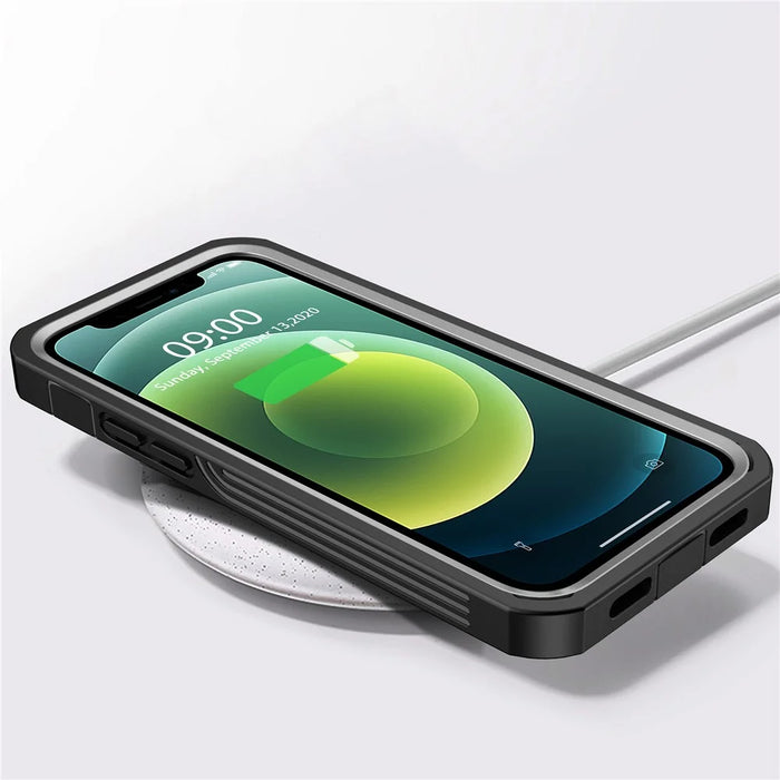 For iPhone 12 mini 5.4 inch Full Protection Anti-drop Hard PC Phone Case with Built-in PET Screen Film - 4