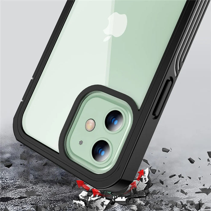 For iPhone 12 mini 5.4 inch Full Protection Anti-drop Hard PC Phone Case with Built-in PET Screen Film - 5