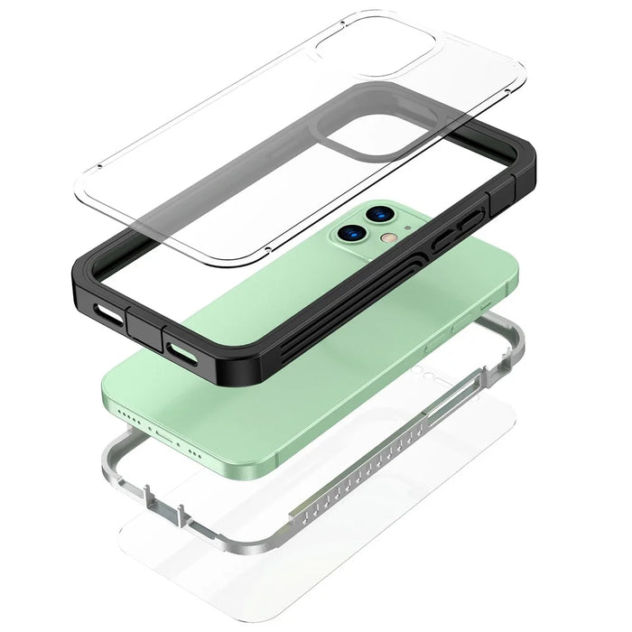 For iPhone 12 mini 5.4 inch Full Protection Anti-drop Hard PC Phone Case with Built-in PET Screen Film - 7